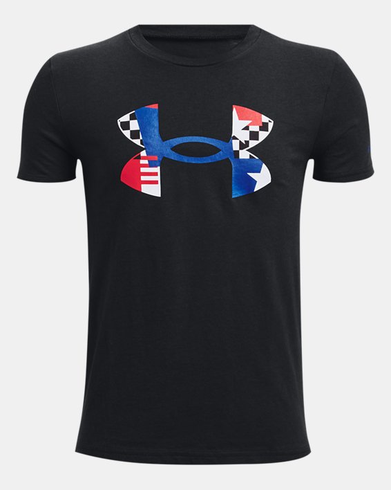 Boys' UA Freedom Big Flag Logo T-Shirt, Black, pdpMainDesktop image number 0